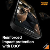 PanzerGlass iPhone 15 Pro -suojakuori ClearCase D3O, musta