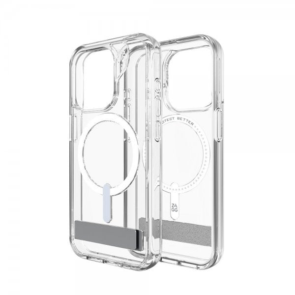 ZAGG iPhone 15 Pro Kuori Crystal Palace Snap Kickstand Transparent