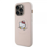 Hello Kitty iPhone 15 Pro -kuori kohokuvioitu logolla MagSafe pinkki