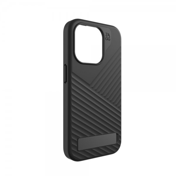 ZAGG iPhone 15 Pro -suojakuori Denali Snap Kickstand Musta