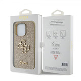 Guess iPhone 15 Pro Kuori Fixed Glitter Kulta