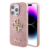 Guess iPhone 15 Pro Kuoret Fixed Glitter Pink