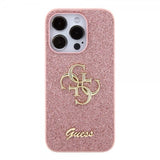 Guess iPhone 15 Pro Kuoret Fixed Glitter Pink