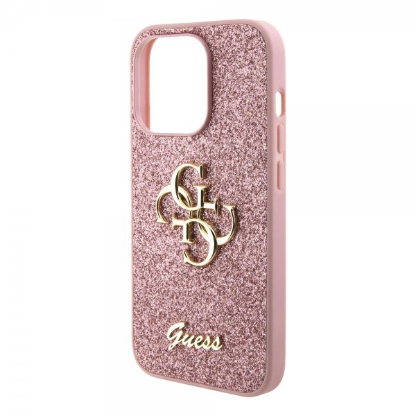 Guess iPhone 15 Pro Kuoret Fixed Glitter Pink