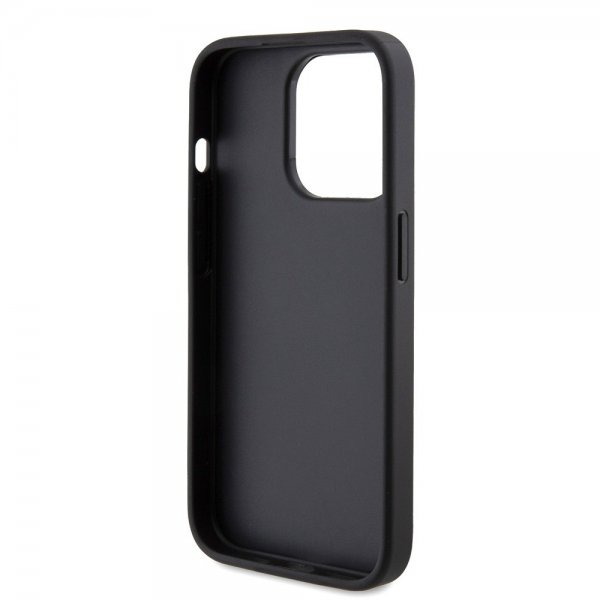 Guess iPhone 15 Pro -suojakuori Fixed Glitter, musta