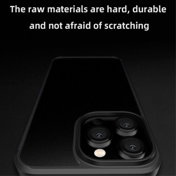 X-Level iPhone 15 Pro Kuori Himmeä Läpinäkyvä Musta