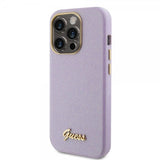 Guess iPhone 15 Pro -kuori, täysi kimalle, Wrapped Lilac