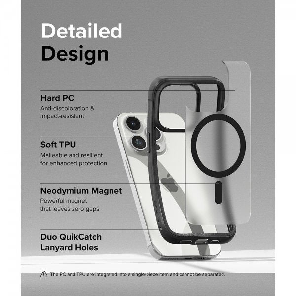 Ringke iPhone 15 Pro -suojakuori Fusion Bold Magnetic Matte Black