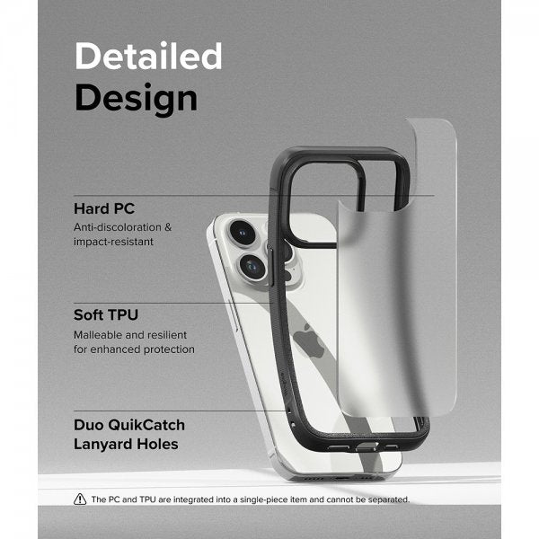 Ringke iPhone 15 Pro -suojakuori Fusion Bold Matte Black