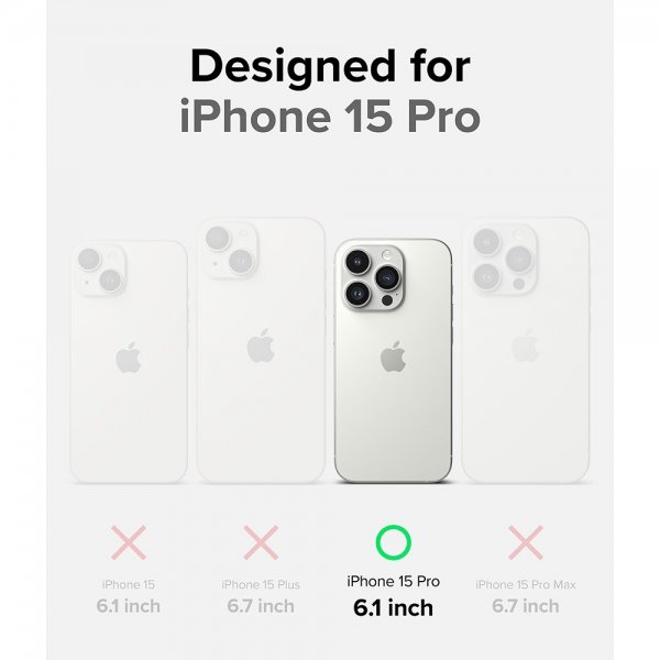 Ringke iPhone 15 Pro Kuori Fusion Bold Musta