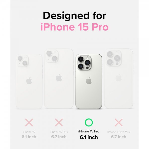 Ringke iPhone 15 Pro -suojakuori Fusion Card Clear
