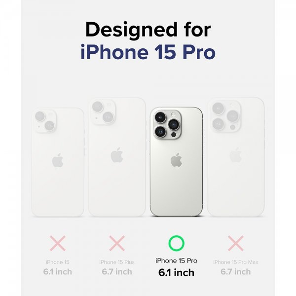 Ringke iPhone 15 Pro Kuori Fusion Matte Clear