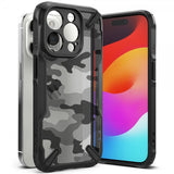 Ringke iPhone 15 Pro -suojakuori Fusion X Design Camo Black