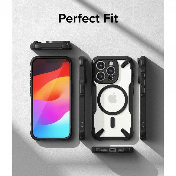 Ringke iPhone 15 Pro -suojakuori Fusion X Magnetic Matte Black