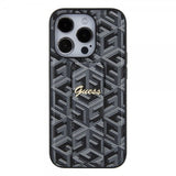 Guess iPhone 15 Pro Kuori G Cube Grip Stand Musta