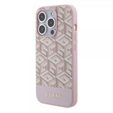 Guess iPhone 15 Pro Kuori G Cube MagSafe Pinkki