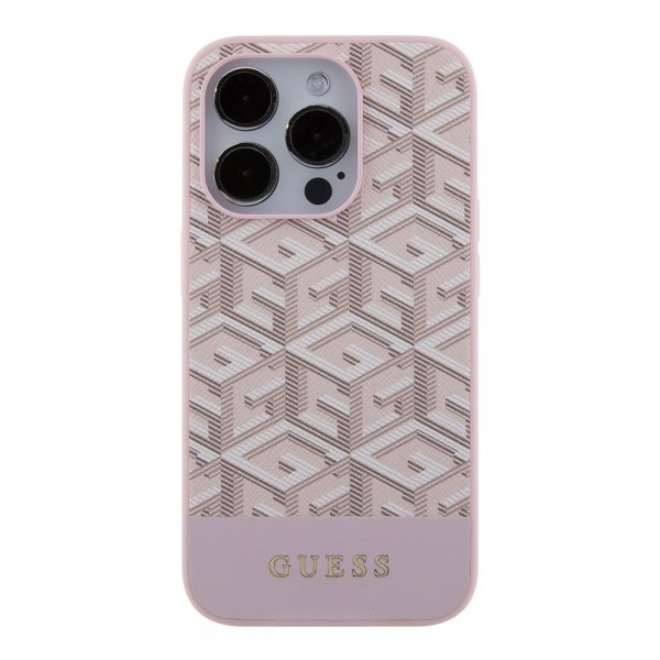 Guess iPhone 15 Pro Kuori G Cube MagSafe Pinkki