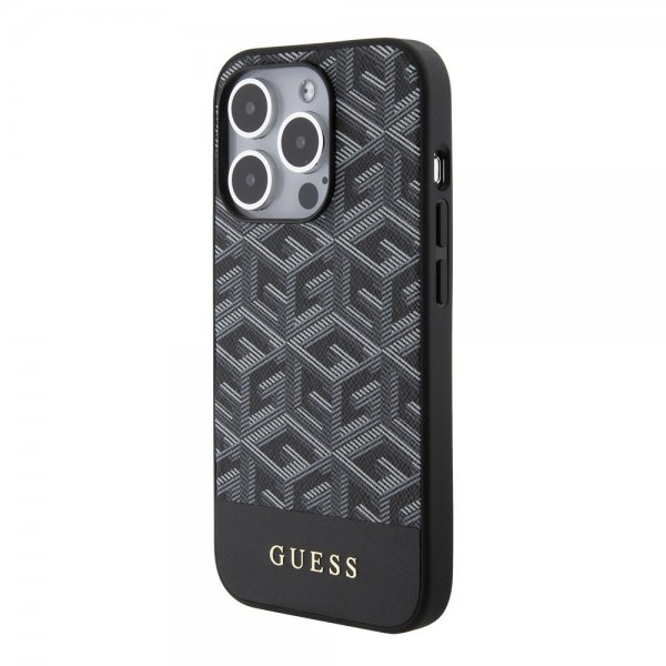 Guess iPhone 15 Pro -kuori G Cube MagSafe, musta