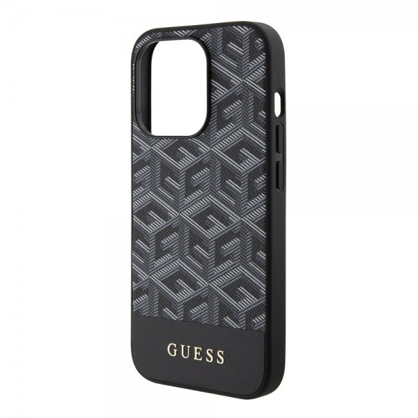 Guess iPhone 15 Pro -kuori G Cube MagSafe, musta