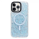 iPhone 15 Pro Kuori Glitter MagSafe Sininen