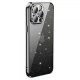 X-Level iPhone 15 Pro Kuori Glitter Läpinäkyvä Musta