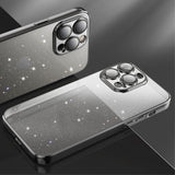 X-Level iPhone 15 Pro Kuori Glitter Läpinäkyvä Musta