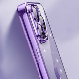 X-Level iPhone 15 Pro Kuori Glitter Läpinäkyvä Musta