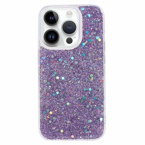 iPhone 15 Pro Kuori Paljettiglitter Violetti