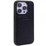 Audi iPhone 15 Pro -suojakuori GT Synthetic Leather Black