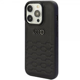 Audi iPhone 15 Pro -suojakuori GT Synthetic Leather Black