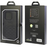 Audi iPhone 15 Pro -suojakuori GT Synthetic Leather Black