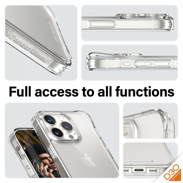 PanzerGlass iPhone 15 Pro Kuori HardCase D3O Läpinäkyvä