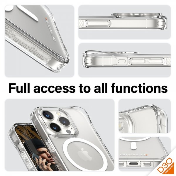 PanzerGlass iPhone 15 Pro -suojakuori HardCase MagSafe D3O Transparent