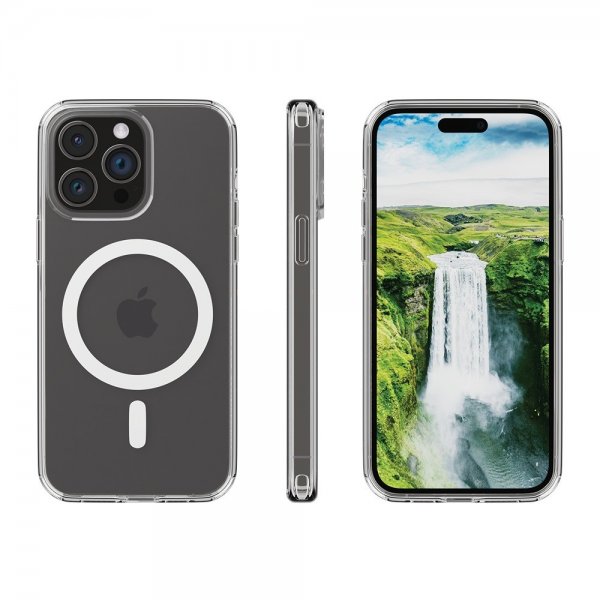 dbramante1928 iPhone 15 Pro -suojakuori Iceland Ultra D3O MagSafe läpinäkyvä