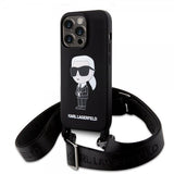 Karl Lagerfeld iPhone 15 Pro Kuori Ikonik Crossbody Musta