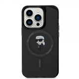 Karl Lagerfeld iPhone 15 Pro -kuori Ikonik MagSafe Musta