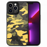 iPhone 15 Pro Camouflage-kuori keltainen
