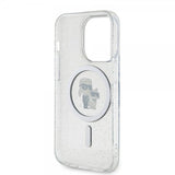 Karl Lagerfeld iPhone 15 Pro -kuori Karl & Choupette Glitter MagSafe läpinäkyvä