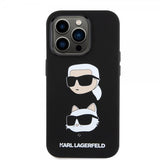 Karl Lagerfeld iPhone 15 Pro -kuori Karl & Choupette Musta