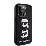 Karl Lagerfeld iPhone 15 Pro -kuori Karl & Choupette Musta