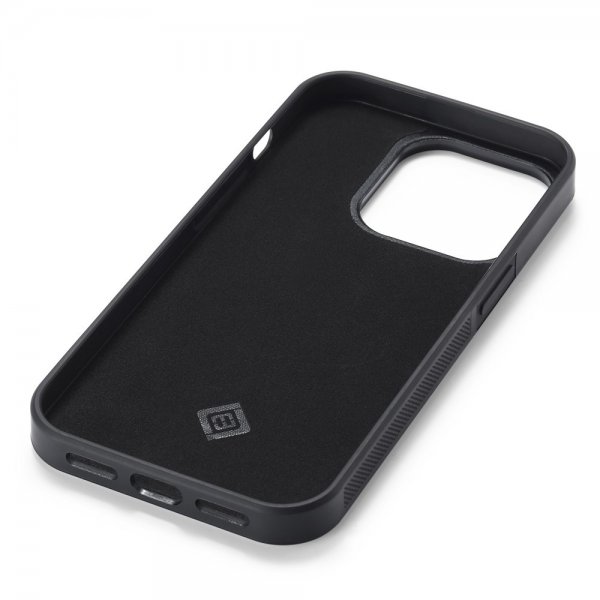 Lc.Imeeke iPhone 15 Pro -kuori, hiilikuitutekstuuri, punainen raita, musta