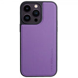 X-Level iPhone 15 Pro -kuori tekonahkaa, MagSafe, violetti