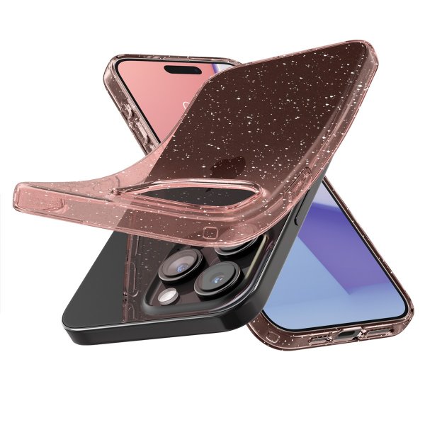 Spigen iPhone 15 Pro Kuori Liquid Crystal Glitter Rose Quartz