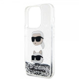 Karl Lagerfeld iPhone 15 Pro Kuori Liquid Glitter Karl & Choupette Hopea