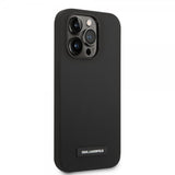 Karl Lagerfeld iPhone 15 Pro Kuori Liquid Silicone MagSafe Musta