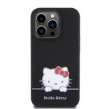 Hello Kitty iPhone 15 Pro -kuori, nestemäinen silikoni, musta