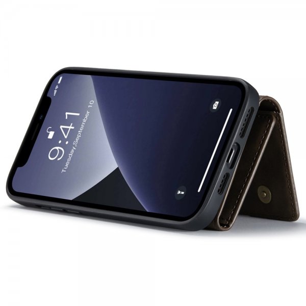 Dg.Ming iPhone 15 Pro Kuori M1-sarjan Irrotettava Korttipidike Kahvi