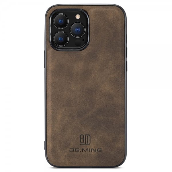 Dg.Ming iPhone 15 Pro Kuori M1-sarjan Irrotettava Korttipidike Kahvi