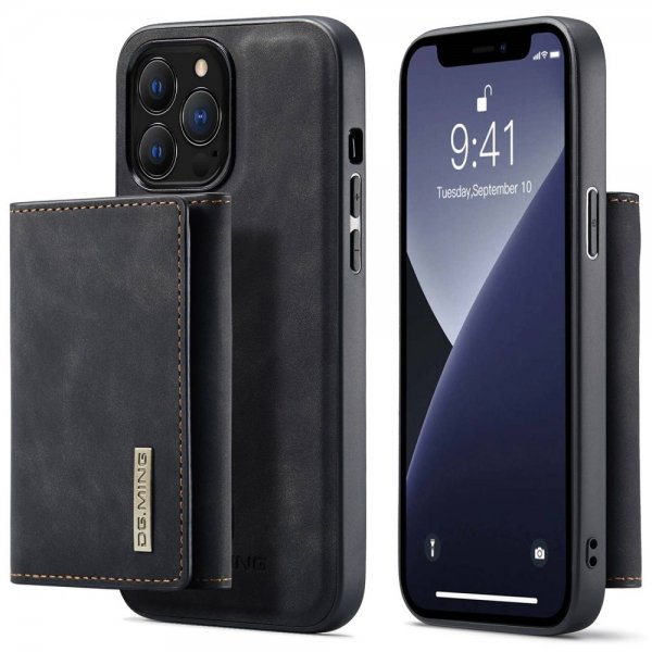 Dg.Ming iPhone 15 Pro -suojakuori M1-sarja irrotettava korttikotelo musta