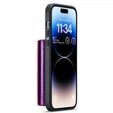 Dg.Ming iPhone 15 Pro -suojakuori, M3 Series, irrotettava korttikotelo, kimalteleva lila